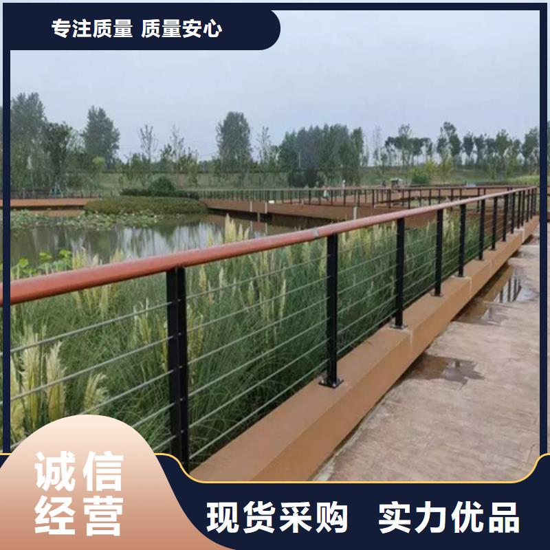 優(yōu)質(zhì)木棧道河道景觀木扶手鋼絲繩欄桿的廠家