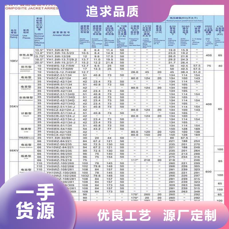 氧化锌避雷器YH10WZ-51/134G【羿振电气】