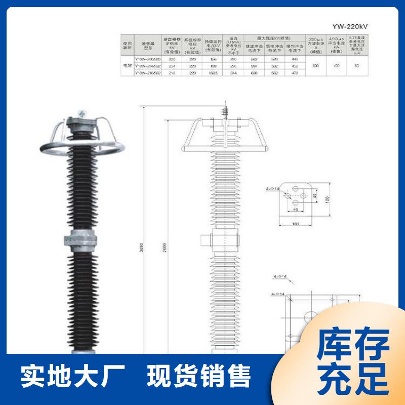 金属氧化物避雷器YH10WX5-100/290