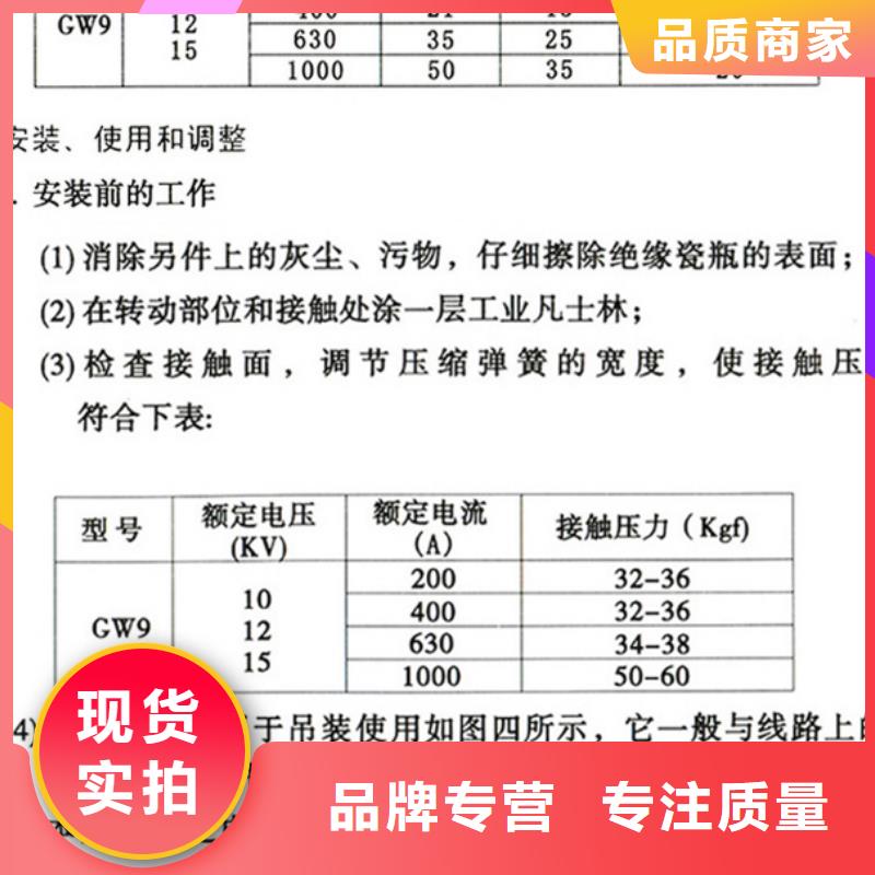 【戶外高壓交流隔離開關(guān)】HGW9-10KV/630A