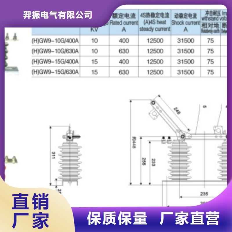 【户外隔离刀闸】GW9-10G/630