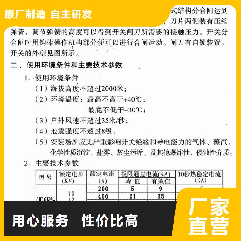 户外高压隔离开关HGW1-10KV/400