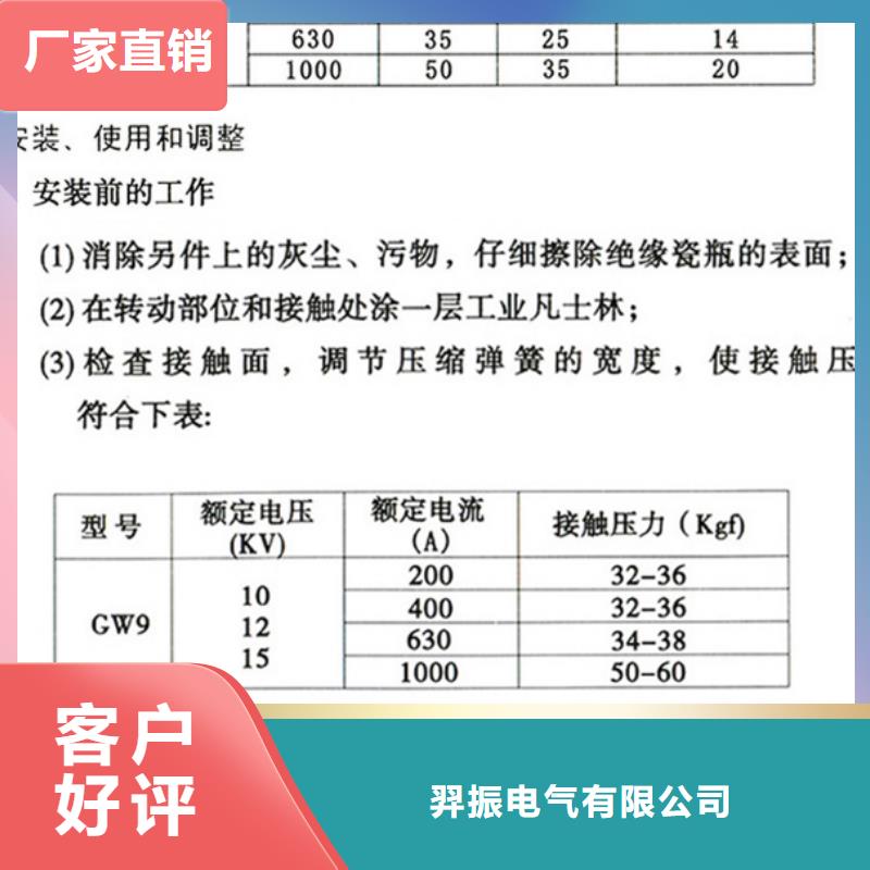 【高压隔离开关】HGW9-12KV/400A