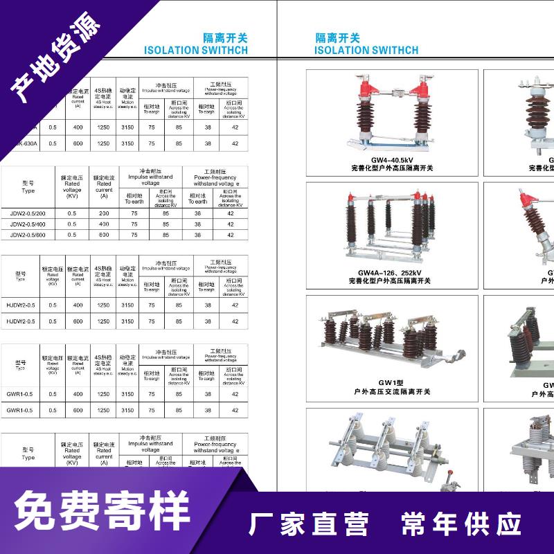 【金属氧化物避雷器】Y10W5-288/698W-浙江羿振电气有限公司