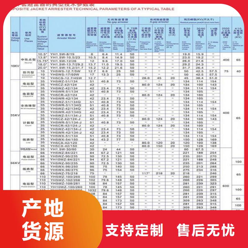 氧化锌避雷器YHSWS-17/50