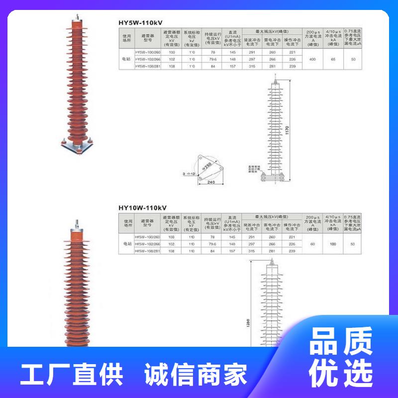 【羿振电力】复合绝缘氧化锌避雷器YH10W-51/134G