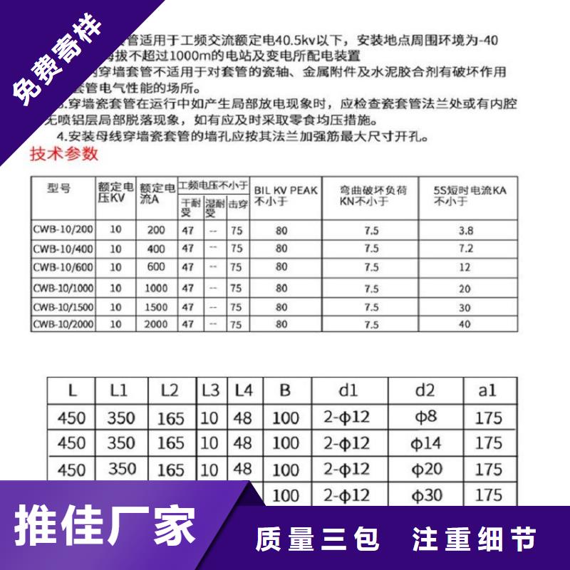 穿墙套管CWWL-40.5KV/3000