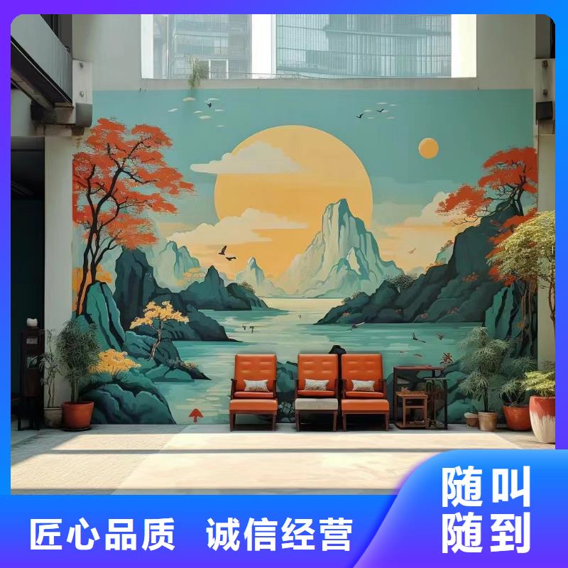 背景墙彩绘手绘墙画团队