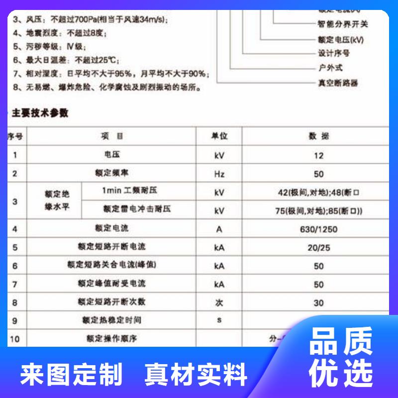 ZN28A-12/630-25分体式系列户内真空断路器