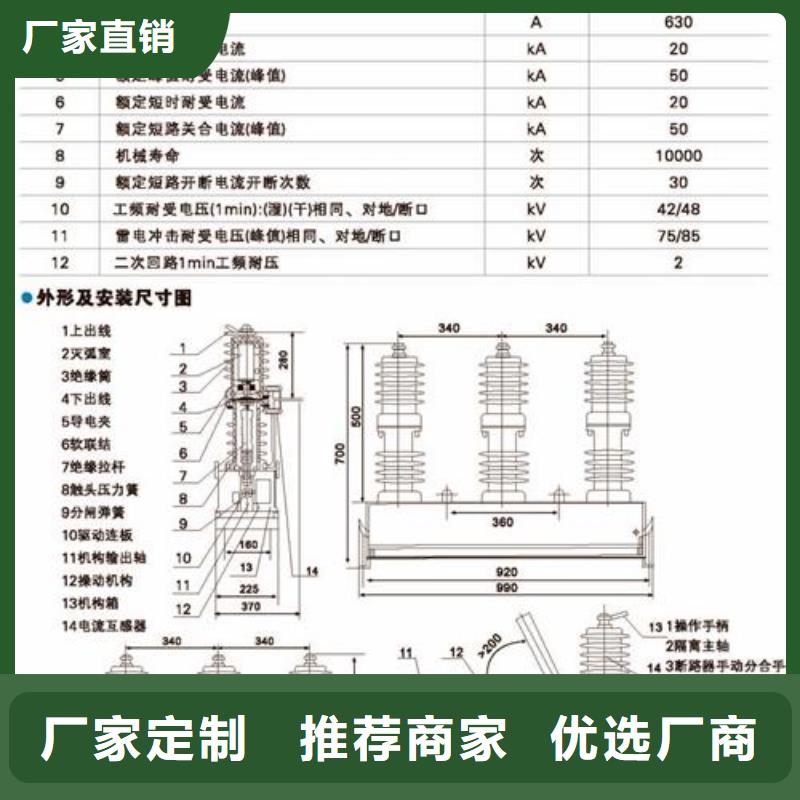 ZW43A-12G/T1250-31.5高压断路器