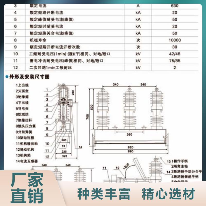 真空断路器高低压电器批发N年大品牌